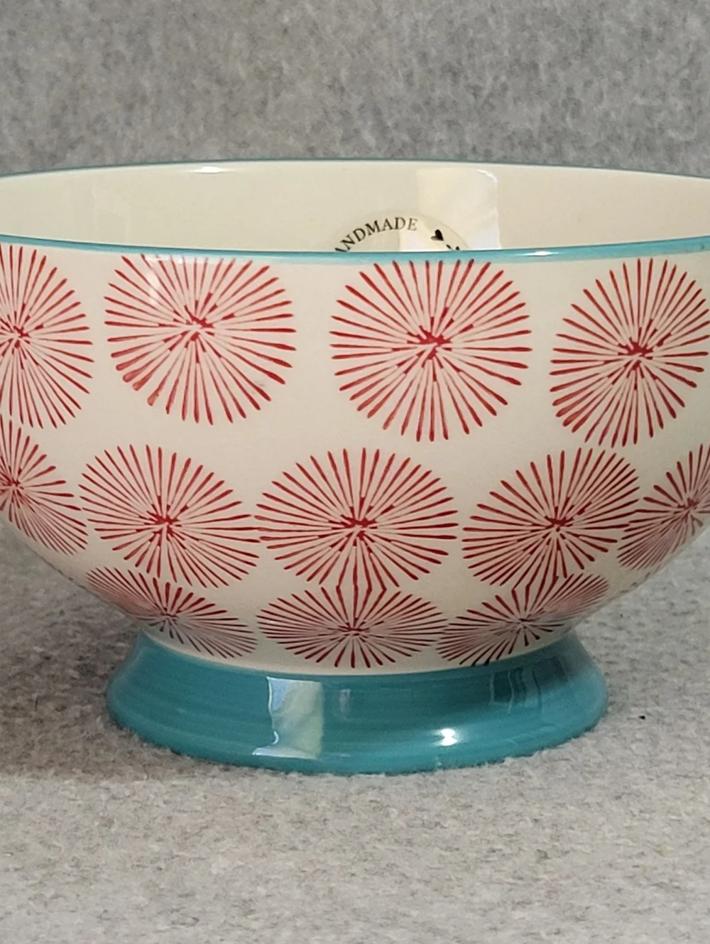The Pioneer Woman Flea Market Happiness Footed Bowl Soup Cereal Farmhouse NEW
